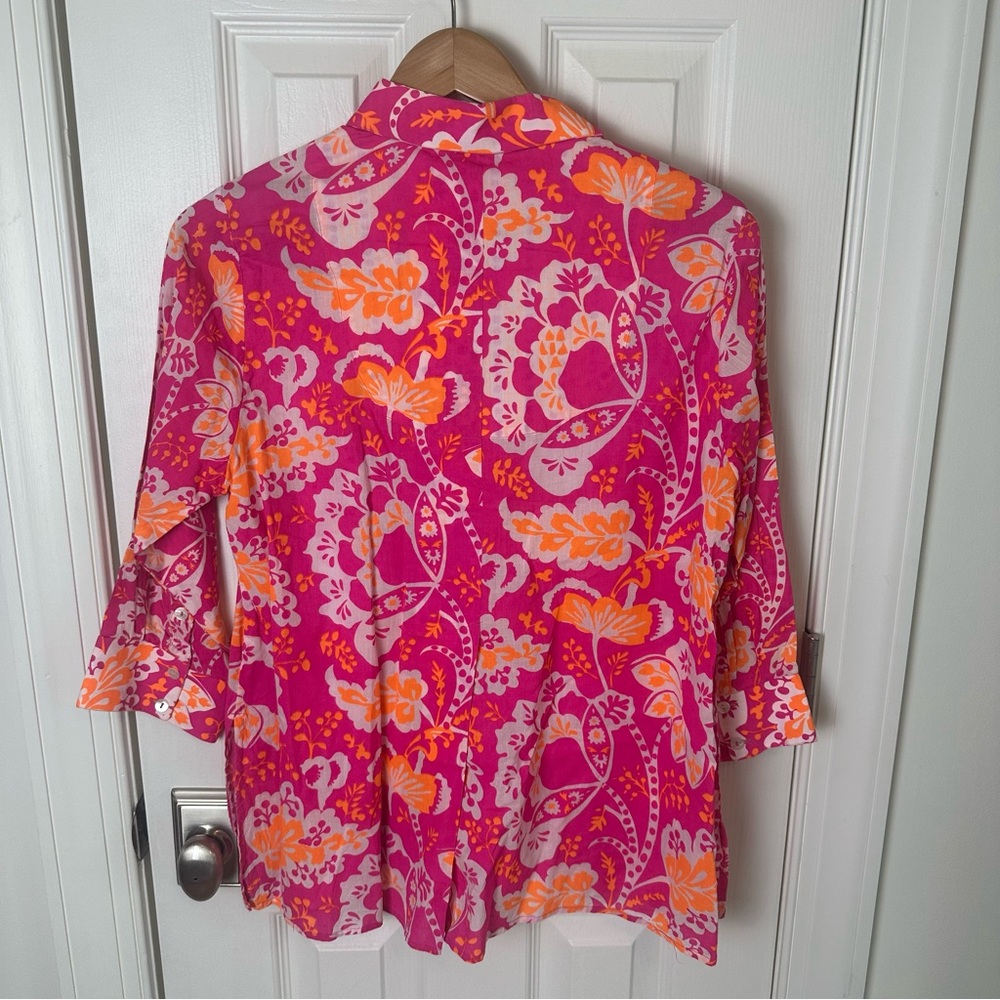 Gretchen Scott Floral Blouse Button Up - Picture 5 of 8